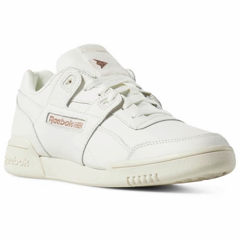 Reebok Workout Lo Plus Tenisky Damske - Biele/Strieborne LT6213YD